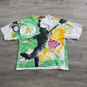 1992 Oakland Athletics A's Outfielder All Over Print T-Shirt
